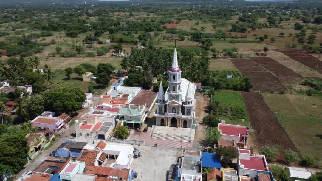 The completed shrine from the air