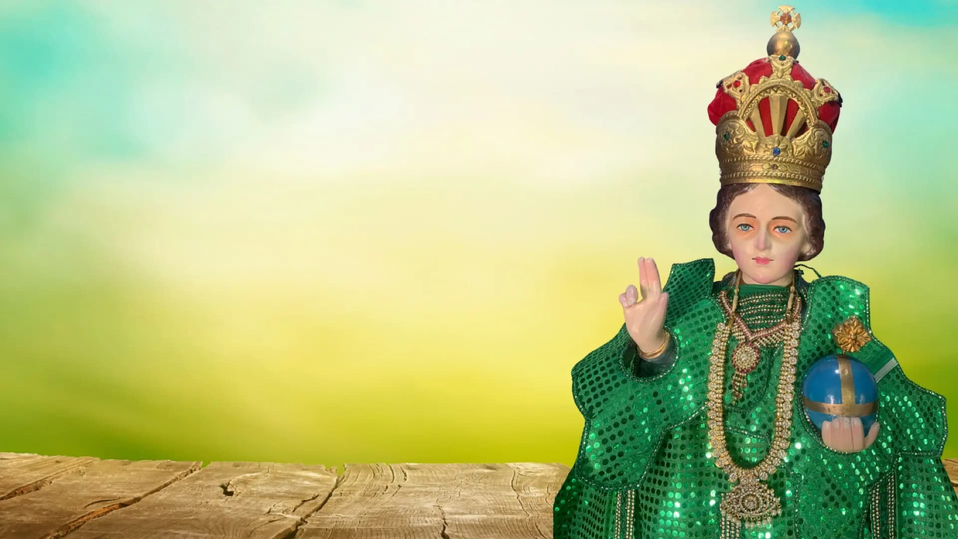 The Miraculous Infant Jesus in blessing